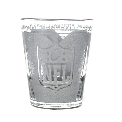 back with of Shot Glass: Super Bowl XLV, Packers vs Steelers, NFL logo