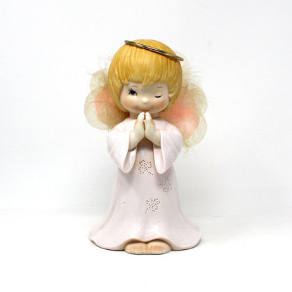 Night Light / Accent Light, Winking Praying Angel, Fiber Optic, NOT WORKING, Vintage
