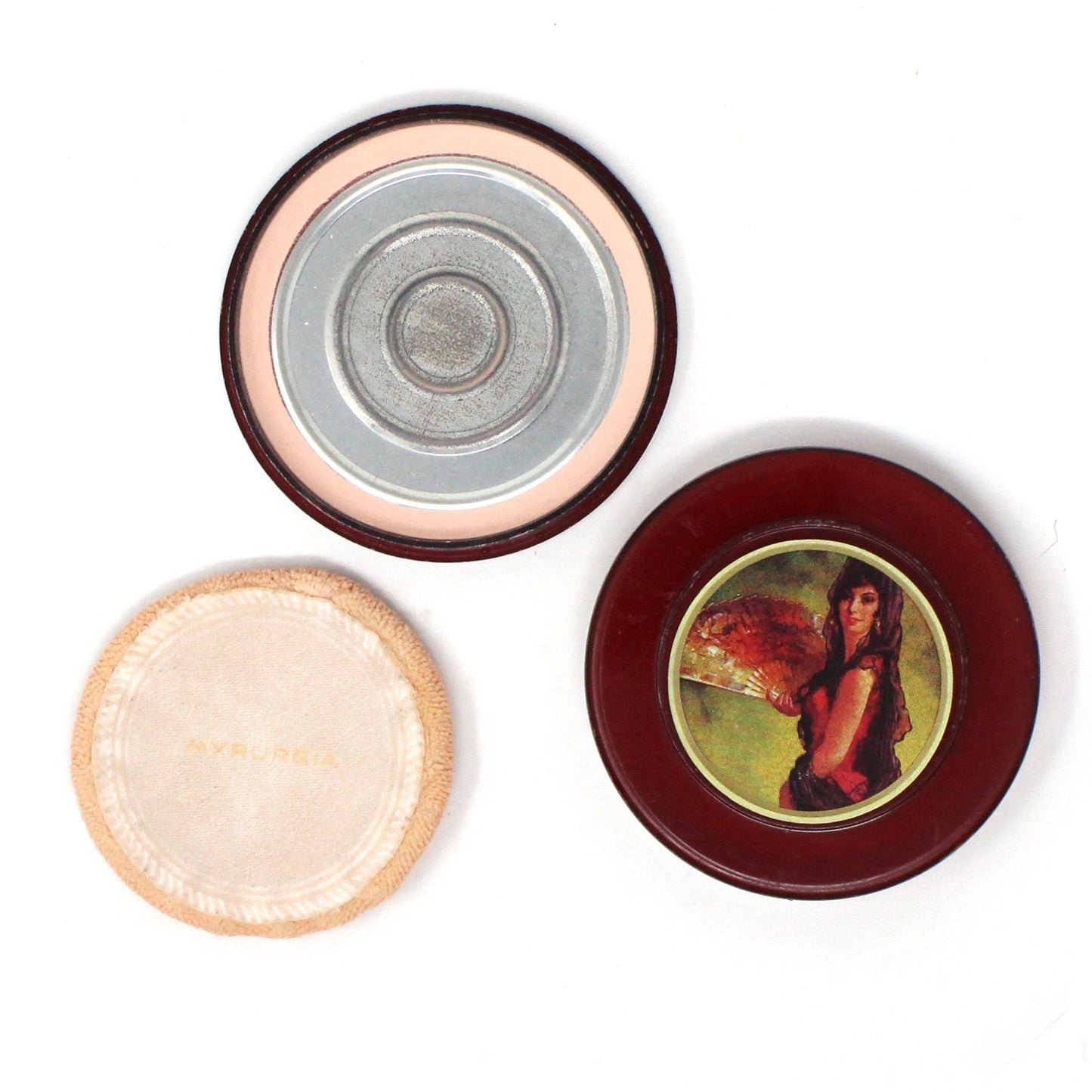 Cosmetics, Maja Powder Compact by Myrurgia, Empty, Vintage, 1970's