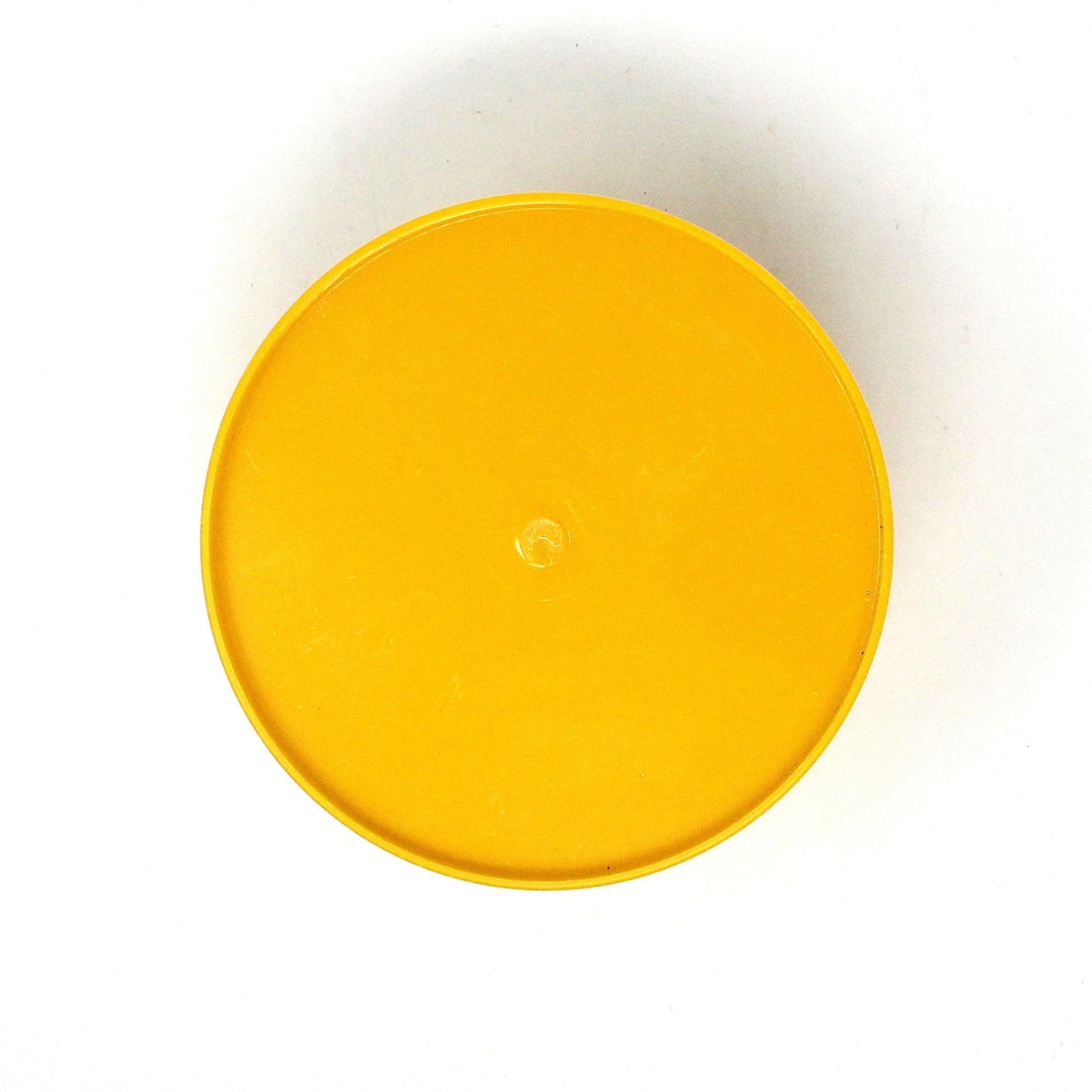 Box, Dusting Powder Box, Lanatur, Yellow Plastic, Vintage, 1970's