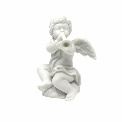 Figurine, Avon, Cherub Angel Nativity Collectibles, White Porcelain, In Original Box, Vintage, 1989