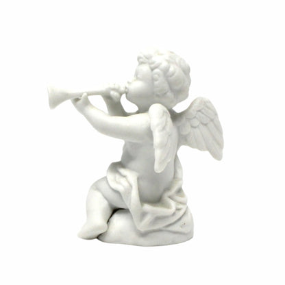 Figurine, Avon, Cherub Angel Nativity Collectibles, White Porcelain, In Original Box, Vintage, 1989