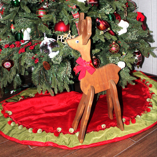 Reindeer, Wooden Christmas Deer, Hand Made, Free Standing, Interlocking Pieces, Vintage