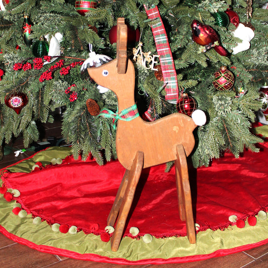 Reindeer, Wooden Christmas Deer, Hand Made, Free Standing, Interlocking Pieces, Vintage