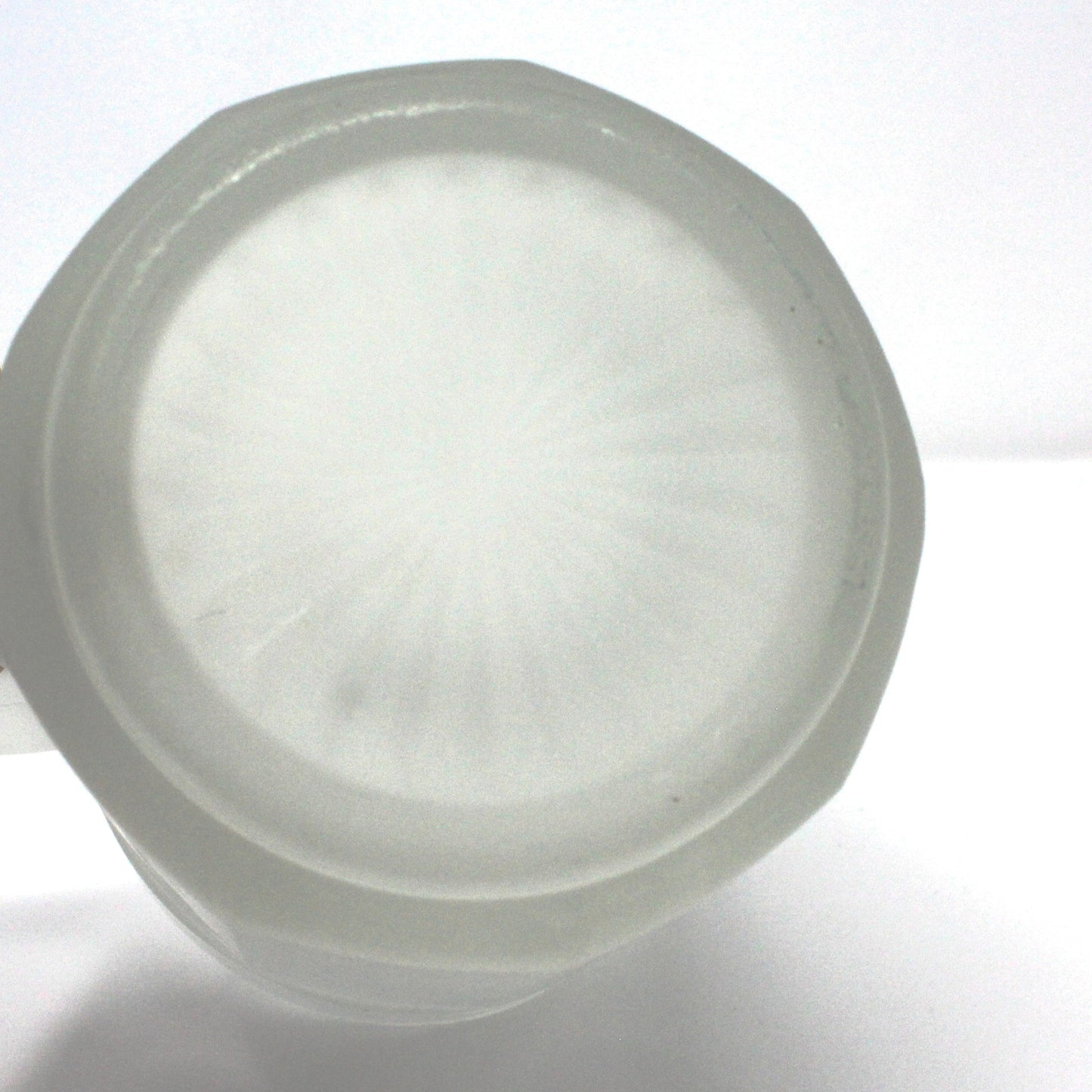 Pitcher, White Frosted Glass, Paneled Serving Pitcher, Vintage, 1950's