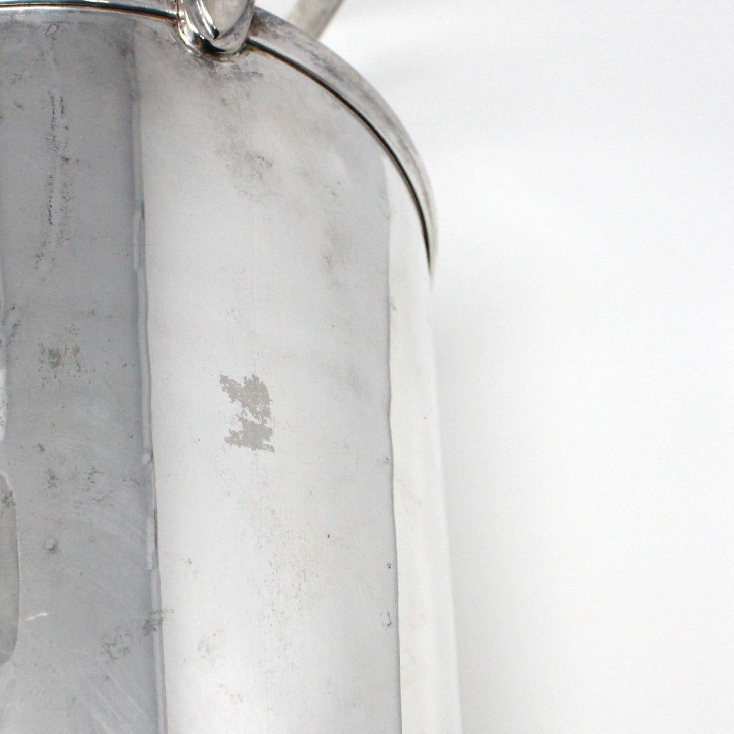 Ice Bucket, Champagne Bucket, Ice Pail, Silverplate, Hinged Handle & Ribbed Banding, Vintage
