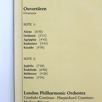 Record Album, GF Handel Overtures, London Philharmonic Orchestra, 1973, Polydor, Vintage Vinyl, USED, EX