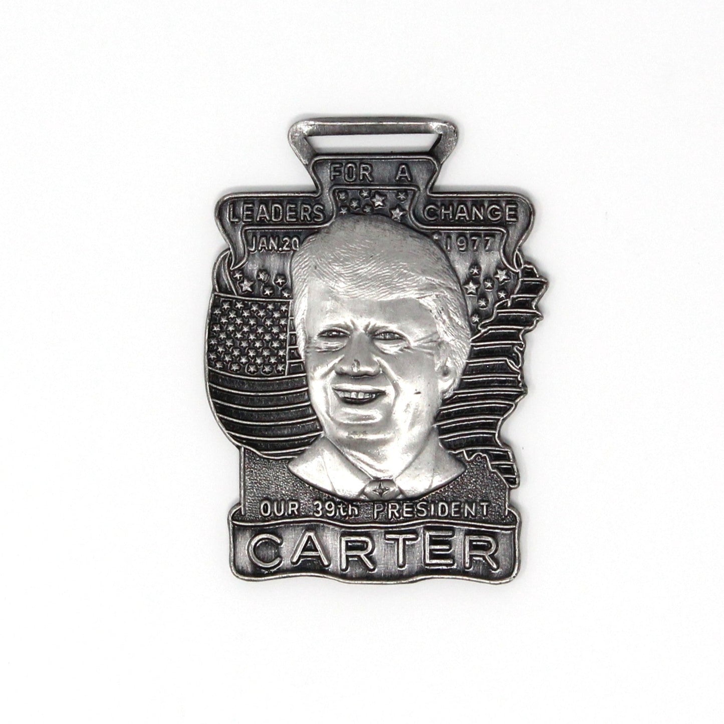 Pendant, Watch Fob, Jimmy Carter Presidential Inaugural Collectible, Vintage, 1977