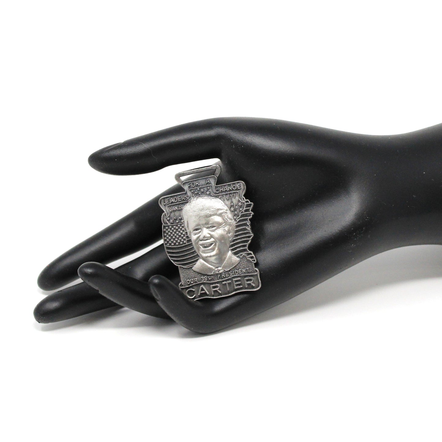 Pendant, Watch Fob, Jimmy Carter Presidential Inaugural Collectible, Vintage, 1977