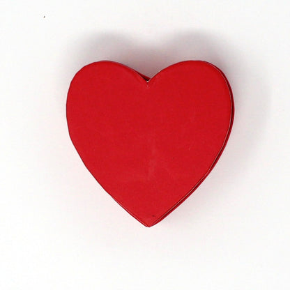 Box, Gift Box / Candy Box, Valentine Heart Shaped with Decorative MLP Die-Cut & Embossed Florals, Vintage, 1970's