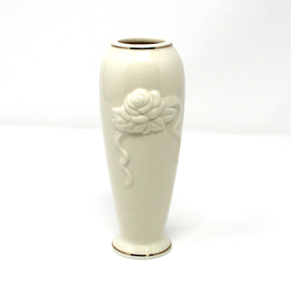 Bud Vase, Lenox, Rosebud Collection, Embossed Rose, Vintage, 6", 1980's