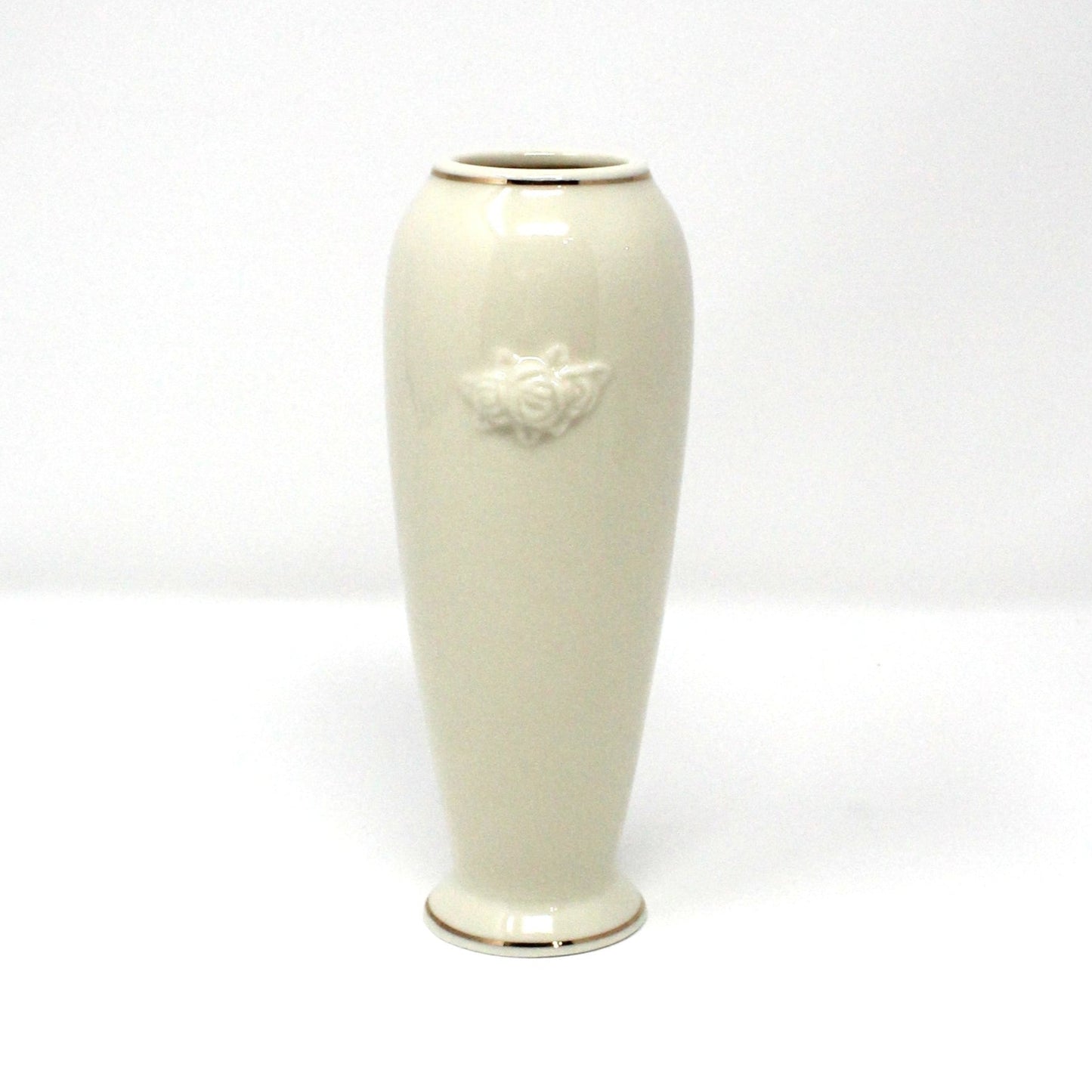 Bud Vase, Lenox, Rosebud Collection, Embossed Rose, Vintage, 6", 1980's
