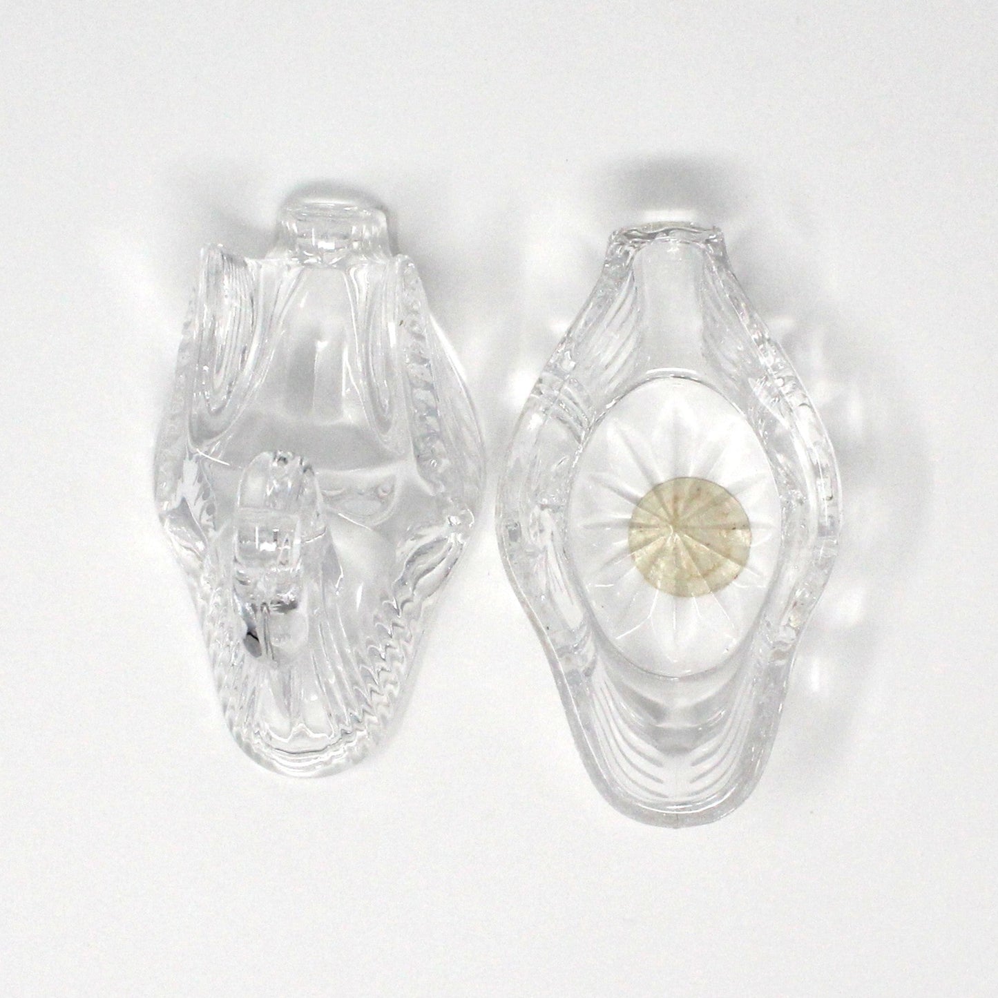 Trinket Box, Crystal Swan in Nest, Figural Swan Ring Box, Trinket Dish, Vintage, 1990's