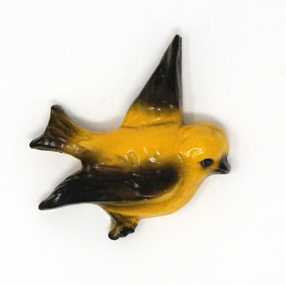 Chalkware, Birds, Hand Painted Ceramic, Set of 2, Vintage Wall Art, 1940's