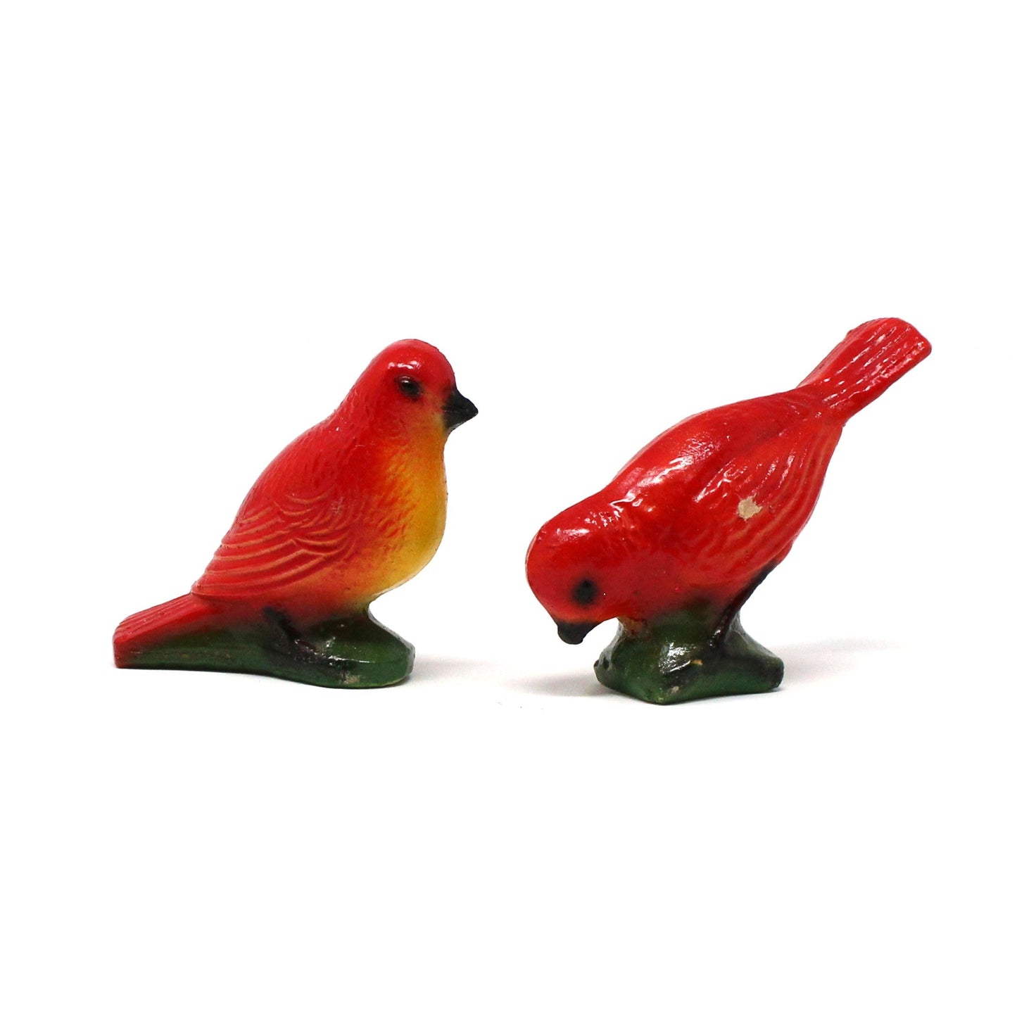Chalkware, Birds, Carnival Chalkware Figurines, Set of 2, Vintage, 1930's
