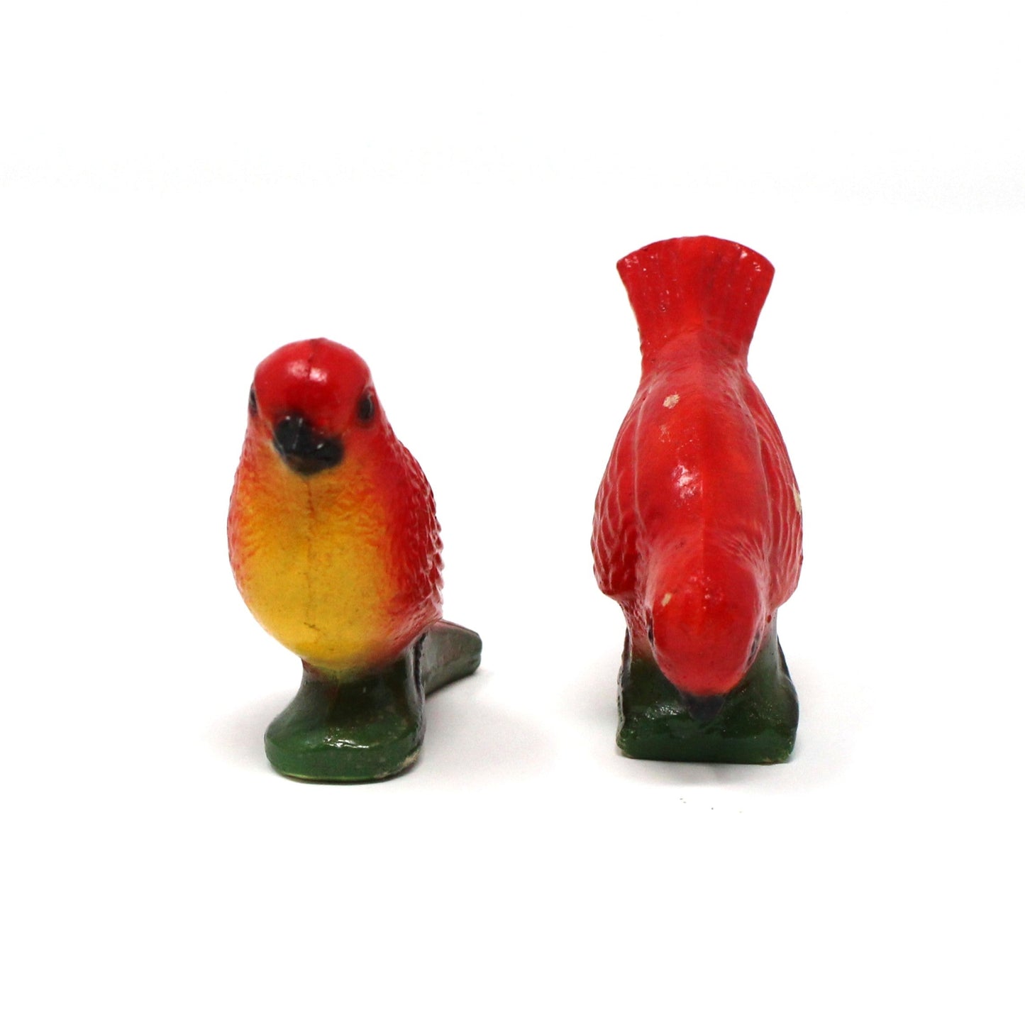 Chalkware, Birds, Carnival Chalkware Figurines, Set of 2, Vintage, 1930's