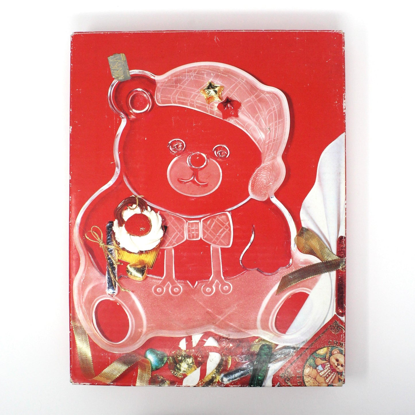 Platter, Mikasa, Holiday Bear, Christmas Bear Shaped Serving Platter / Sandwich Tray, Vintage, 1990's