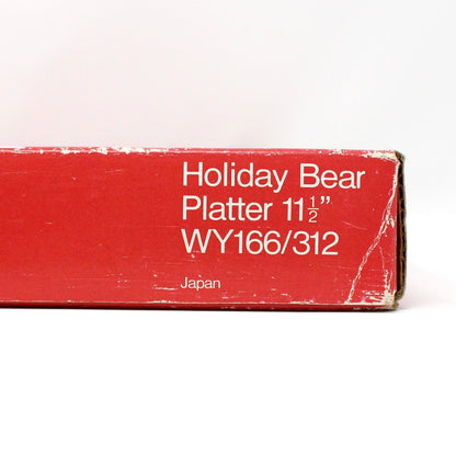 Platter, Mikasa, Holiday Bear, Christmas Bear Shaped Serving Platter / Sandwich Tray, Vintage, 1990's