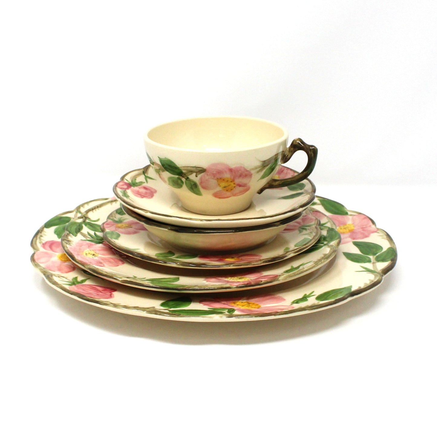 Dinnerware, Franciscan, Desert Rose, Service for 5, 30 Pcs, Vintage USA, 1960's