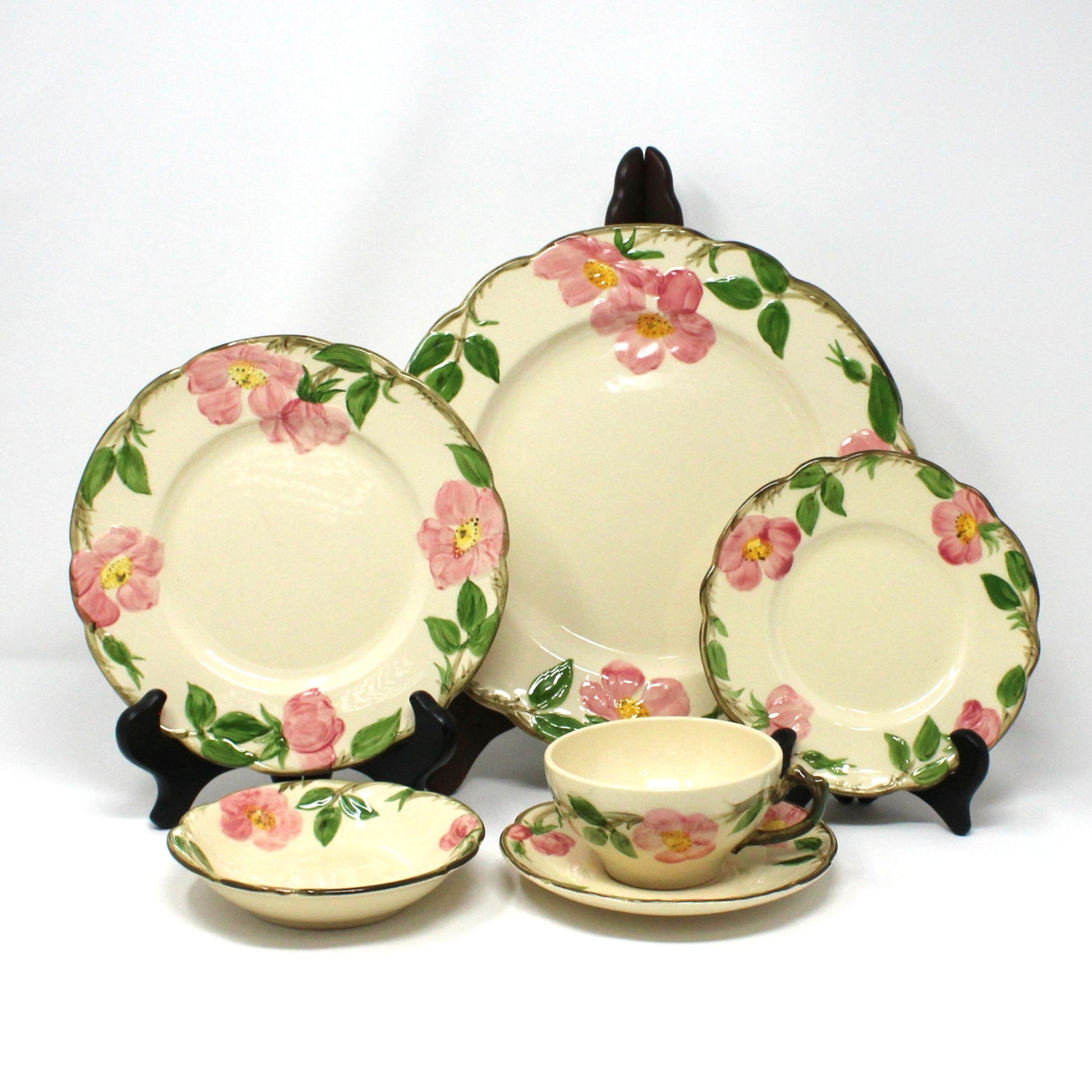 Dinnerware, Franciscan, Desert Rose, Service for 5, 30 Pcs