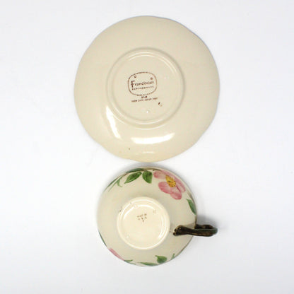 Dinnerware, Franciscan, Desert Rose, Individual Place Setting, 6 Pcs, Vintage USA, 1960's