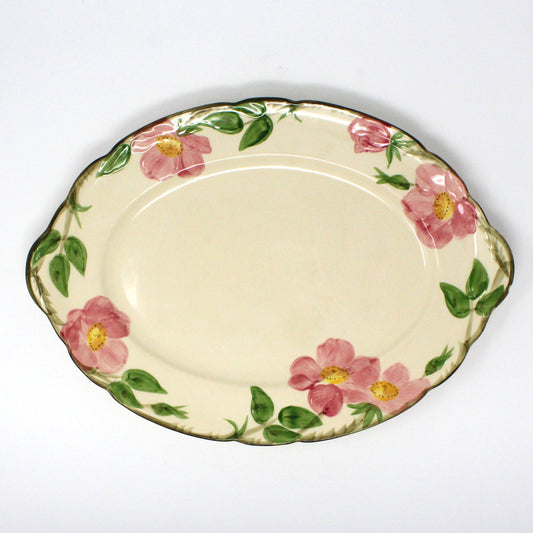 Serving Platter, Franciscan, Desert Rose, Oval 14" Earthenware, Vintage USA, 1960's