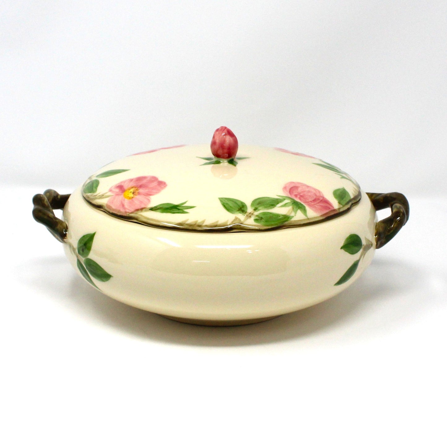 Covered Vegetable Bowl, Franciscan, Desert Rose, Round, Vintage USA, 1960's