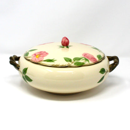 Covered Vegetable Bowl, Franciscan, Desert Rose, Round, Vintage USA, 1960's