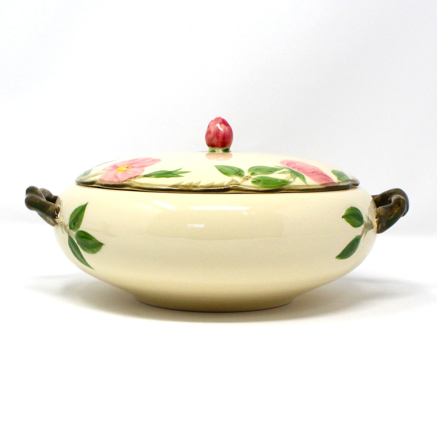 Covered Vegetable Bowl, Franciscan, Desert Rose, Round, Vintage USA, 1960's