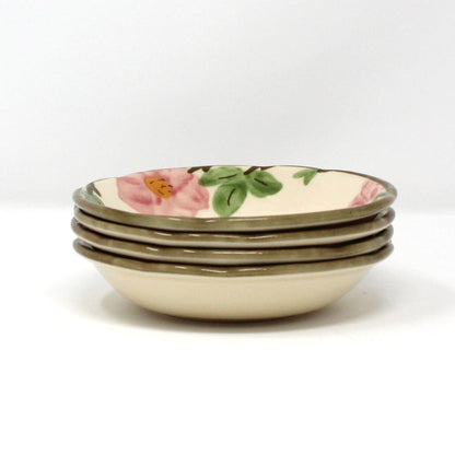 Fruit / Dessert Bowls, Franciscan, Desert Rose, Set of 4, Vintage England, 1990's
