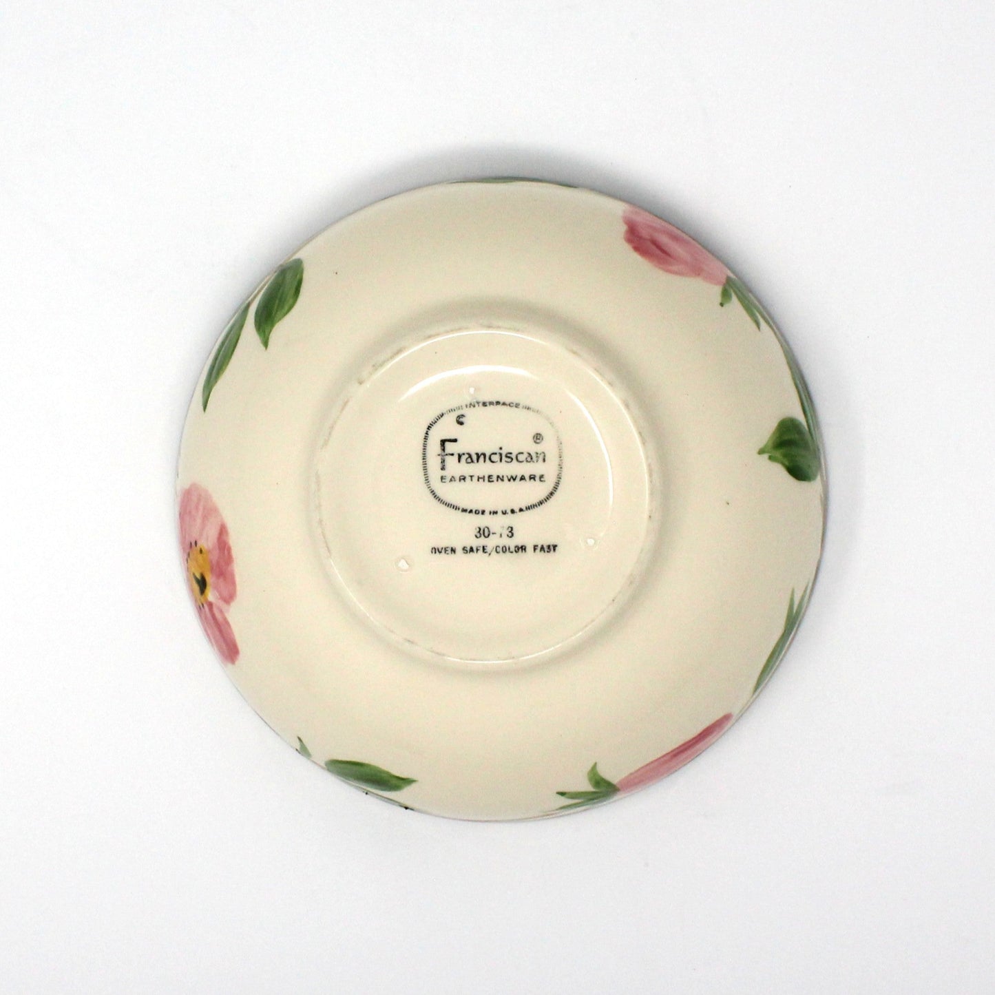 Bowls, Oatmeal / Cereal Bowl, Franciscan, Desert Rose, Vintage USA, 1970's