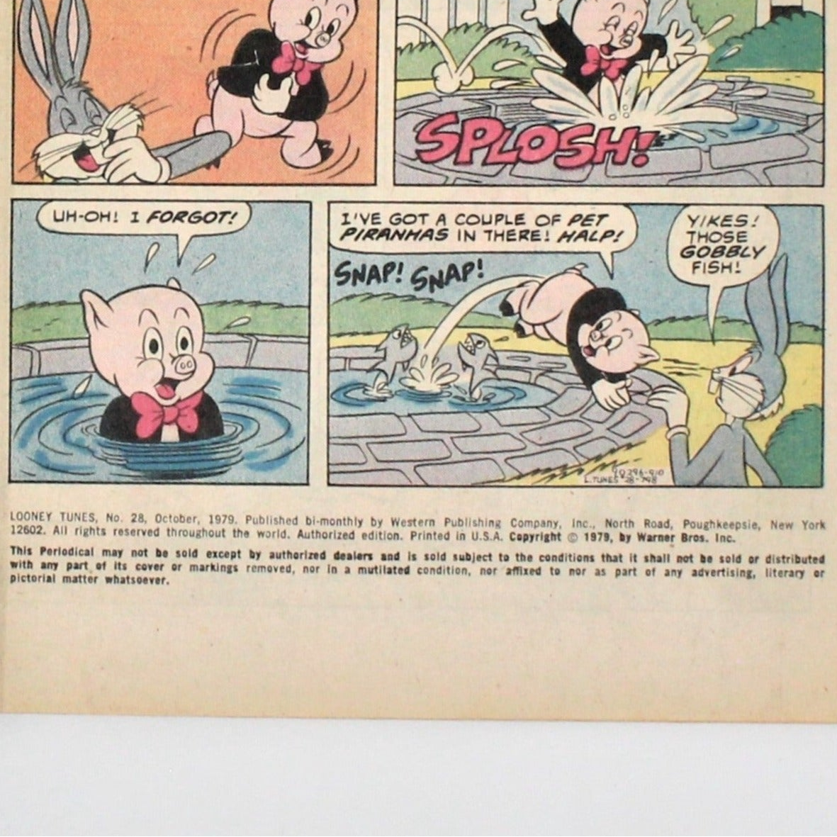 Comic Book, Bugs Bunny #28, The Pesty Pets, Gold Key, Western Publishing, Vintage 1979