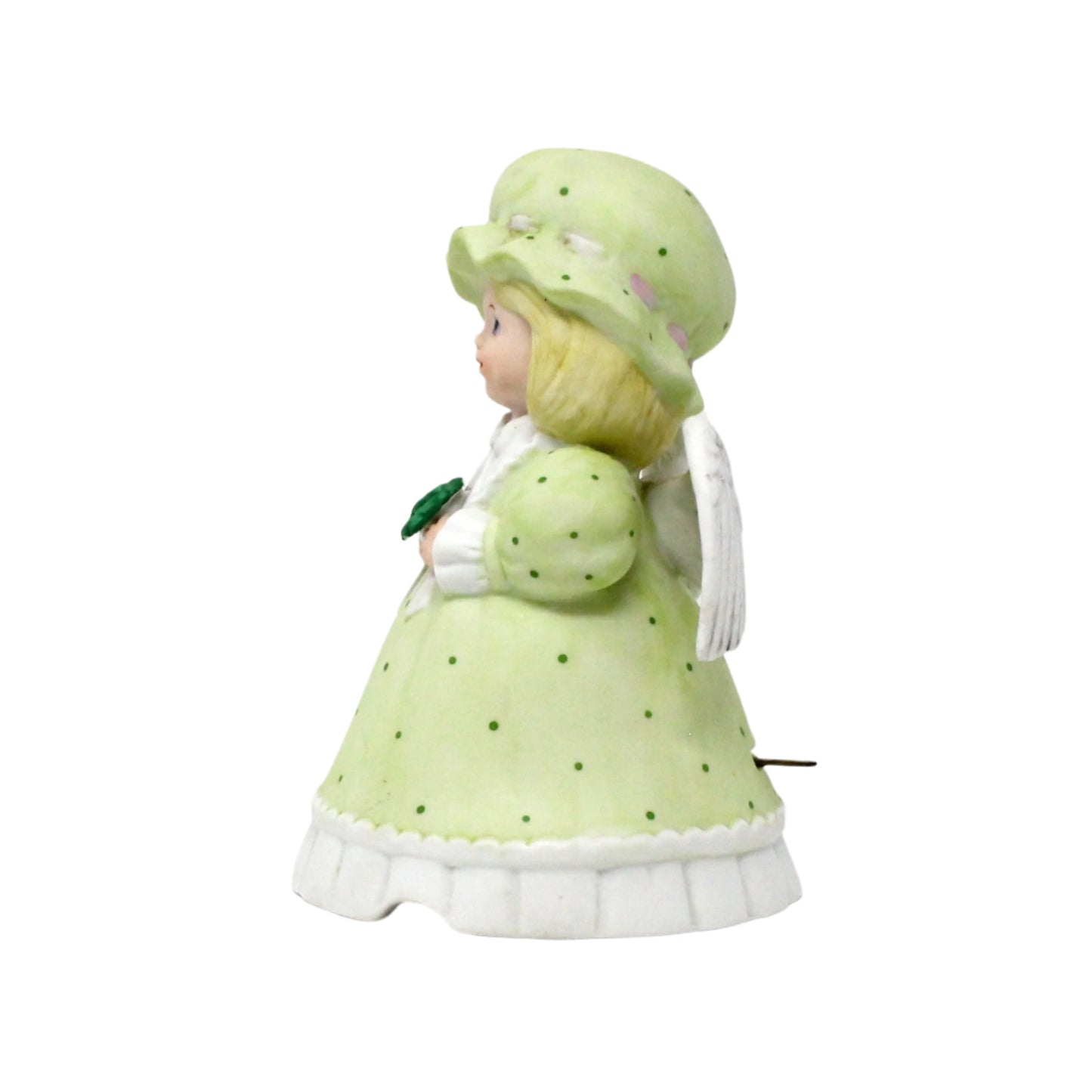 Musical Figurine, Irish Girl Angel, Plays When Irish Eyes Are Smiling, March Angel, Vintage, 1980's
