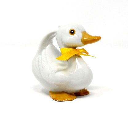 Figurine, HomCo, White Duck, #1414, Porcelain, Vintage, 1980's