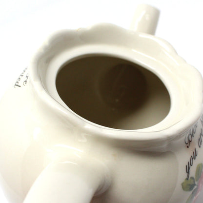 Teapot, Floral, Bloom Where You Are Planted, Martha Vaughn Lily Creek Collection, Pink Roses, 2000's