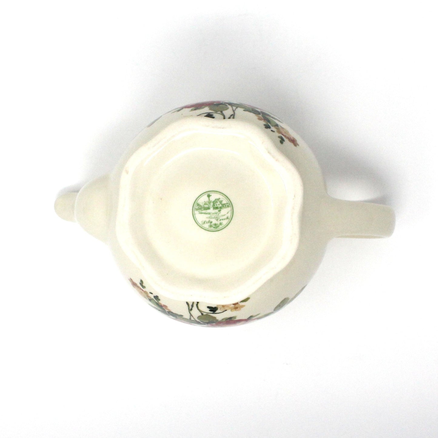 Teapot, Floral, Bloom Where You Are Planted, Martha Vaughn Lily Creek Collection, Pink Roses, 2000's