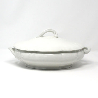 Covered Vegetable Bowl, English Ironstone, Maddock & Sons, Antique Covered Casserole, 1800's