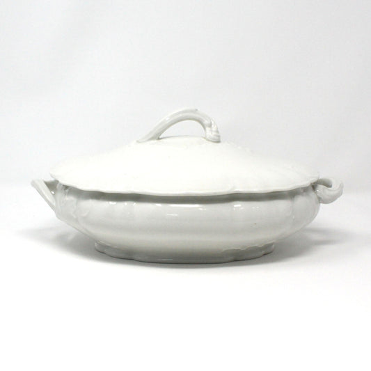 Covered Vegetable Bowl, English Ironstone, Maddock & Sons, Antique Covered Casserole, 1800's