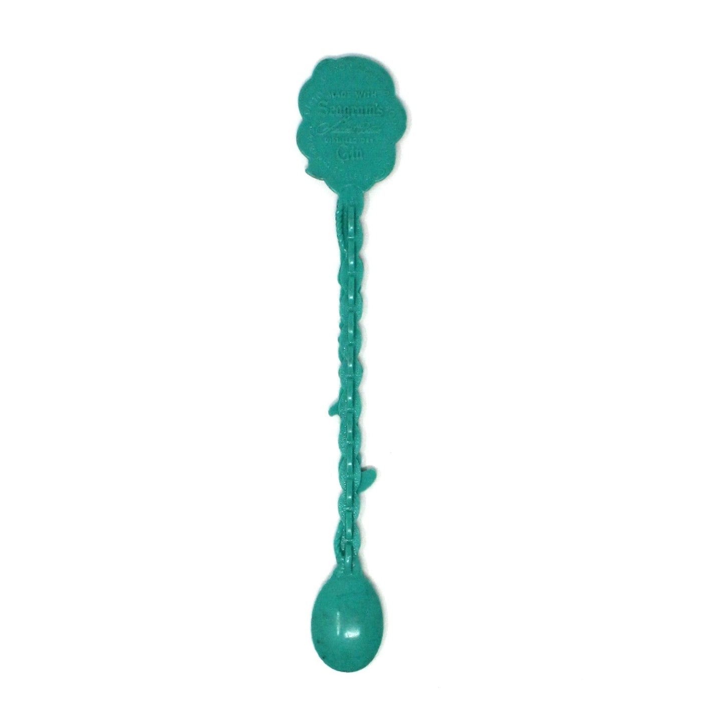 Cocktail Drink Stirrers - Swizzle Sticks / Spoons, Seagram's Sea Breeze, Aqua, Vintage, 1950's