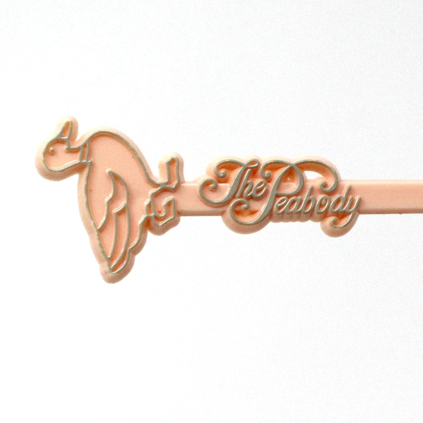 Cocktail Drink Stirrers - Swizzle Sticks / Spoons, The Peabody Hotel, Memphis, TN, Pink Duck, Vintage, 1960's