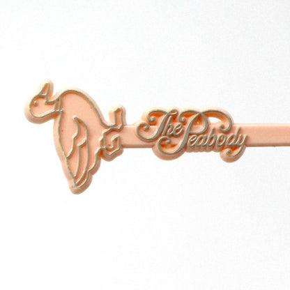 Cocktail Drink Stirrers - Swizzle Sticks / Spoons, The Peabody Hotel, Memphis, TN, Pink Duck, Vintage, 1960's
