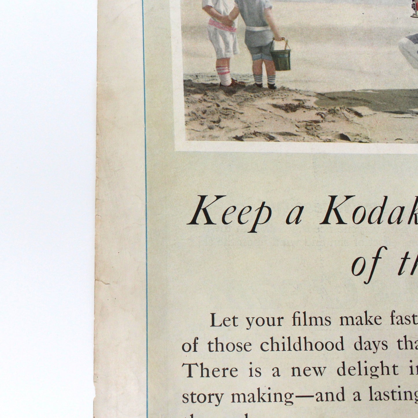 Advertisement, Eastman Kodak, 1916, Original Magazine Ad, ...Story of the Children, Antique TRIMMED