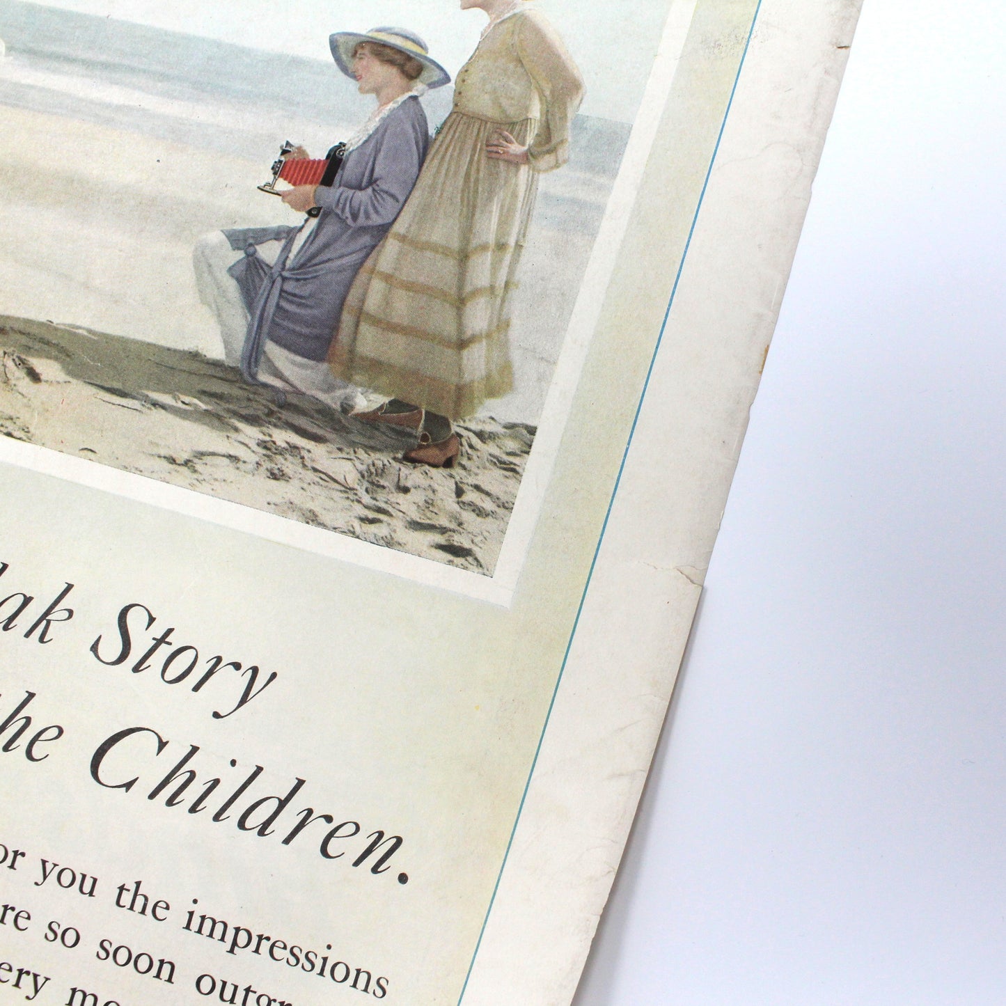 Advertisement, Eastman Kodak, 1916, Original Magazine Ad, ...Story of the Children, Antique TRIMMED