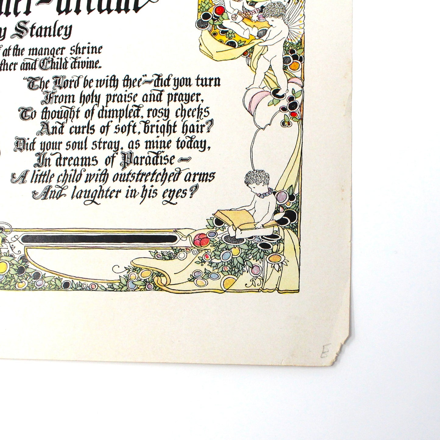 Magazine Page, 1915, "The Mother - Dream", Poem by May Stanley, Original Magazine Page, Antique Extremely RARE