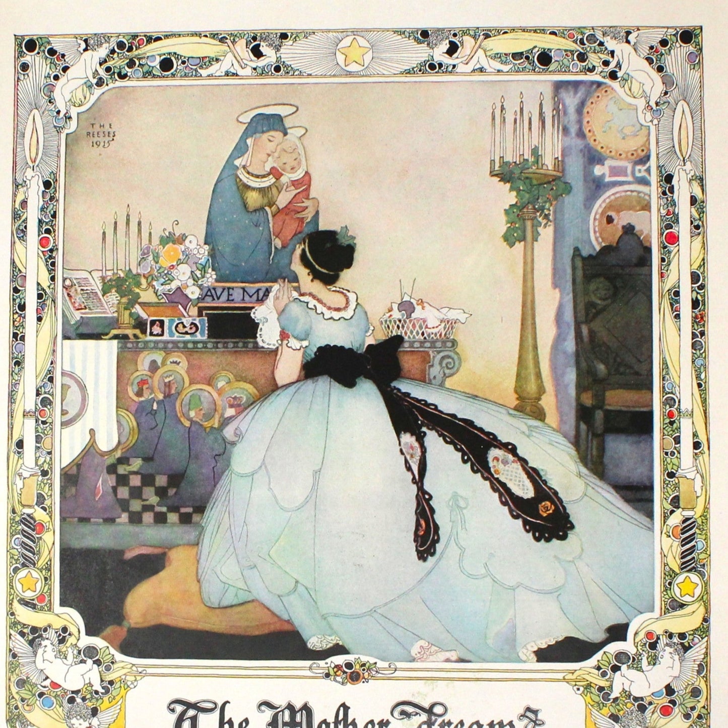 Magazine Page, 1915, "The Mother - Dream", Poem by May Stanley, Original Magazine Page, Antique Extremely RARE
