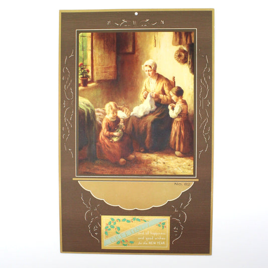Calendar, Advertising Calendar, Mother's Helpers, Original Calendar Sample, Vintage