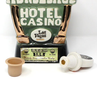 Decanter with Stopper, Jim Beam, Binion's Horseshoe Hotel & Casino, Las Vegas, NV, Vintage 1970