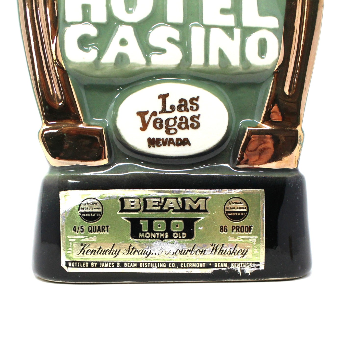 Decanter with Stopper, Jim Beam, Binion's Horseshoe Hotel & Casino, Las Vegas, NV, Vintage 1970