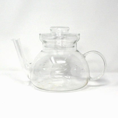 Teapot, Princess House, Heritage Pattern, Etched Floral, Clear Glass, Vintage