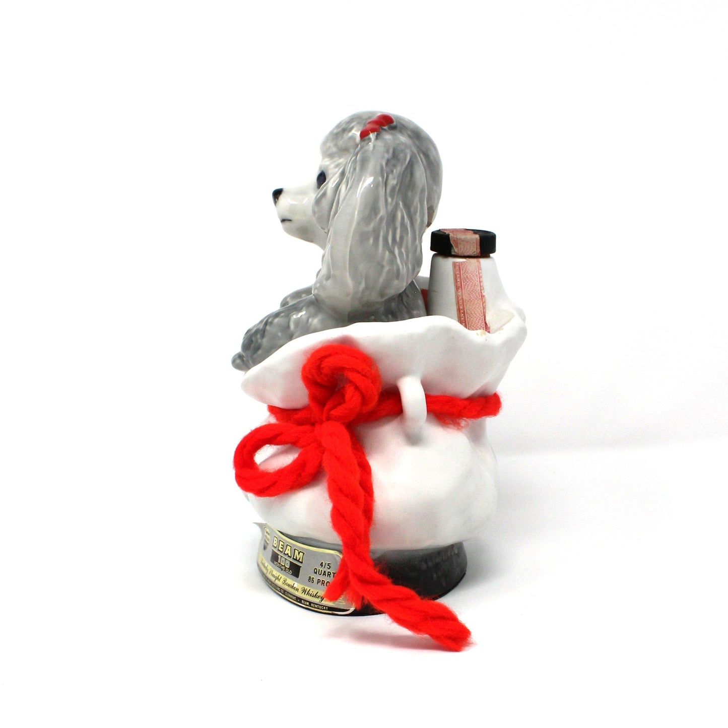 Decanter with Stopper, Jim Beam, "Tiffiny Poodle" Dog Collectible, Vintage 1973
